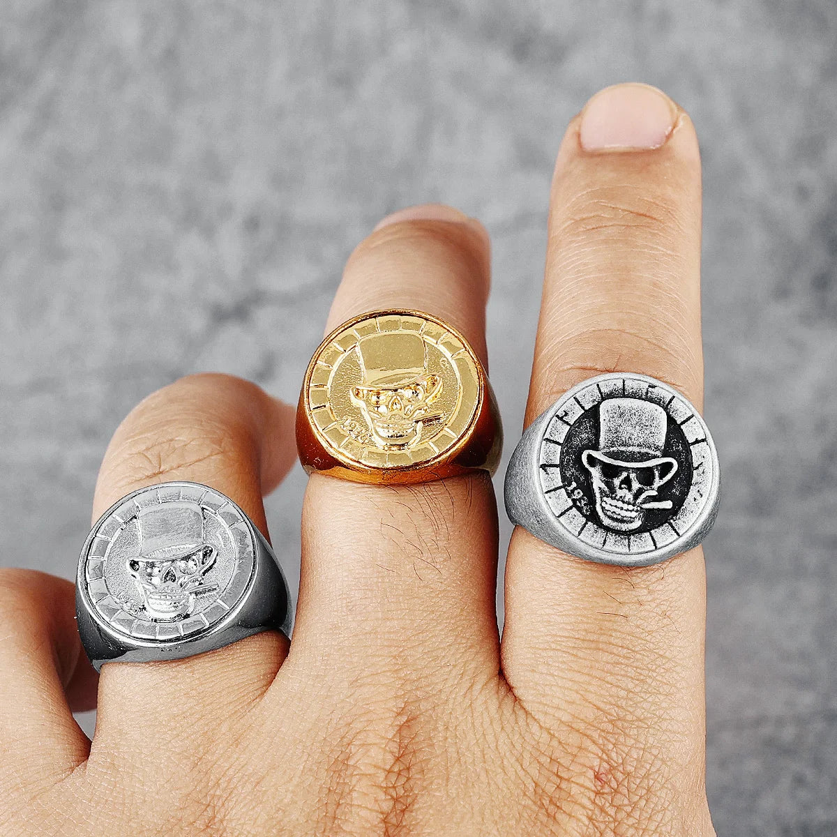 Bague de magicien en acier inoxydable 316L pour homme, bague de fumeur, punk rock, rap, fête pour homme, petit ami, bijoux créatifs, meilleur cadeau
