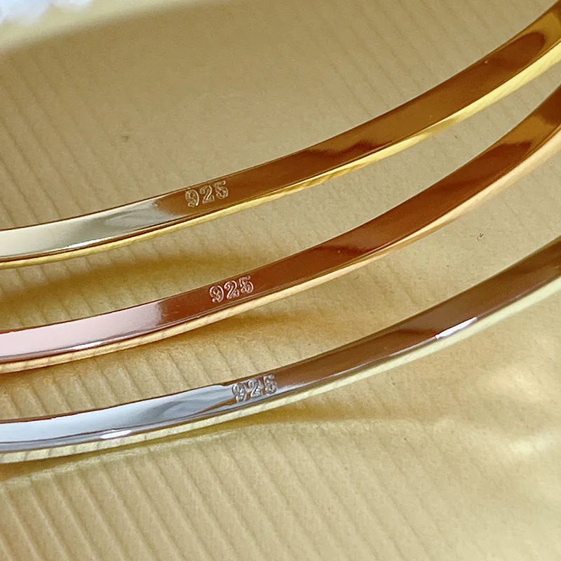 Hot Sale Famous Top Quclity S925 Sliver Fashion Luxury Jewelry Bangle For Women Zircin Classic Silver Bangle Jewelry Size16cm