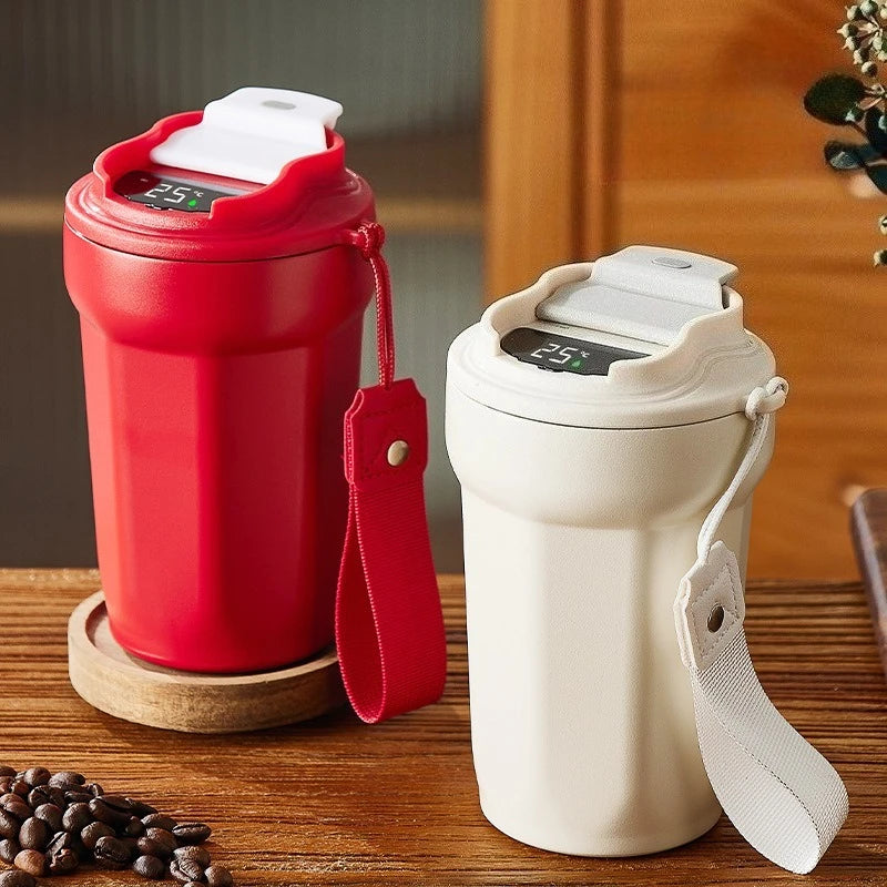 Smart Temp Display Stainless Steel Tumbler Vacuum Insulated Coffee Cup Travel Mug for Tea Thermos Cups Thermal Hot Water Bottle