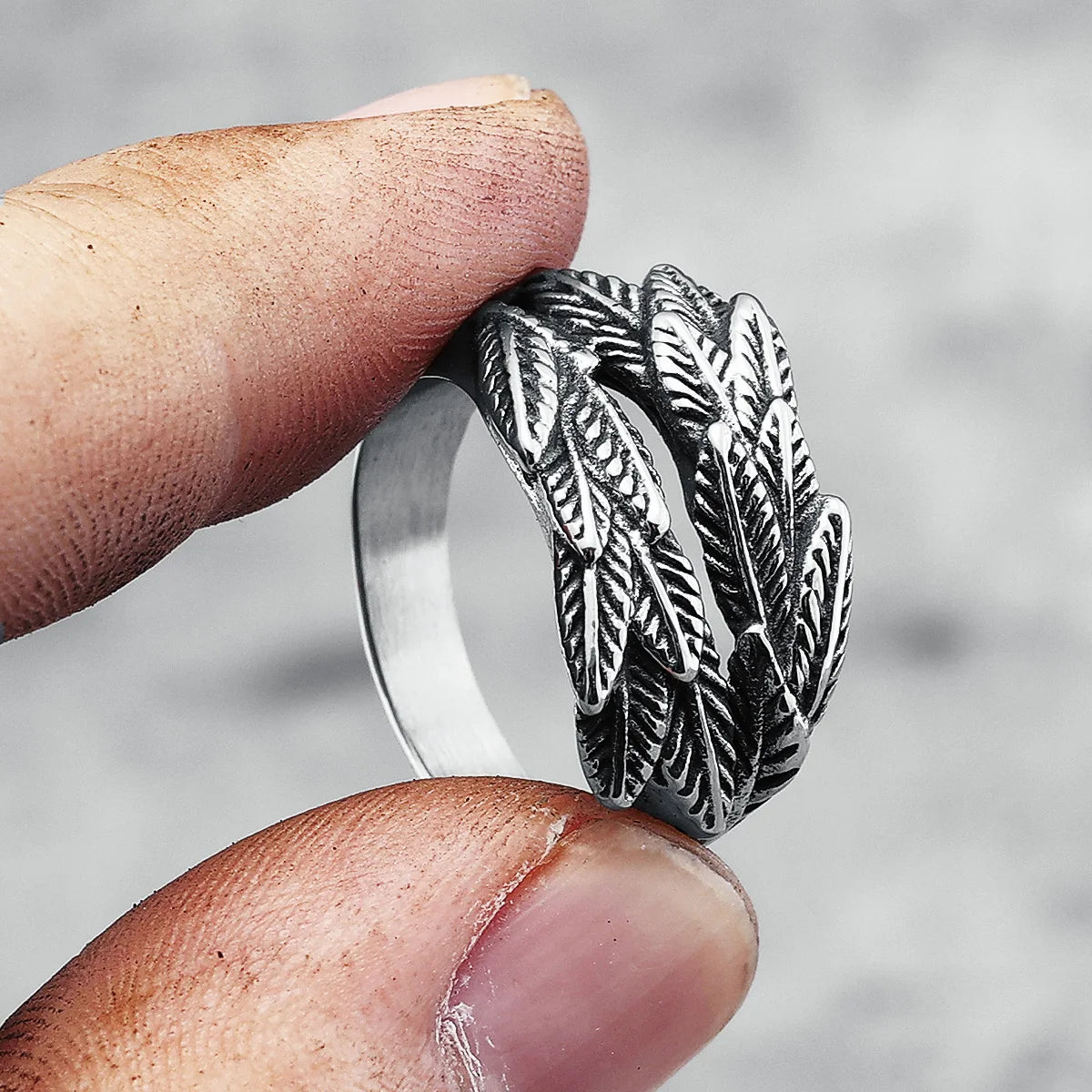 Realistic Wheat Ears Ring Simple Leaf Trendy 316L Stainless Steel Unisex Rings for Friend Couple Jewelry Unique Gift Wholesale