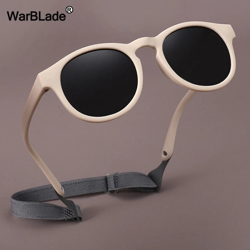 WarBlade Small Round Polarized Kids Sunglasses Silicone Flexible Safety Children Glasses 0-3 Years Boys Girls Baby Eyewear UV400 - Madeinsea©