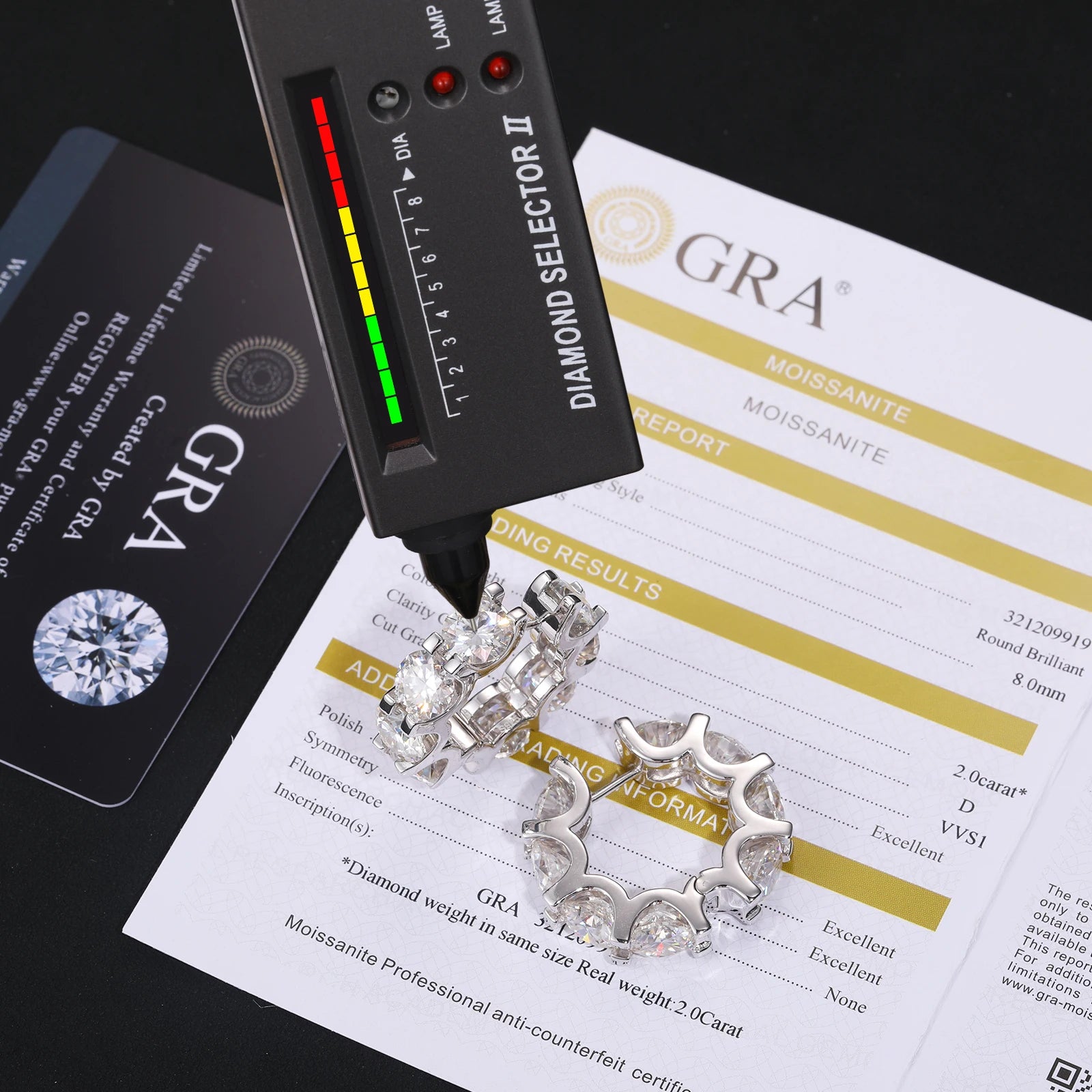 Fine Jewelry Moissanite Luxury Earrings 925 Silver For Women Sterling Silver Earring