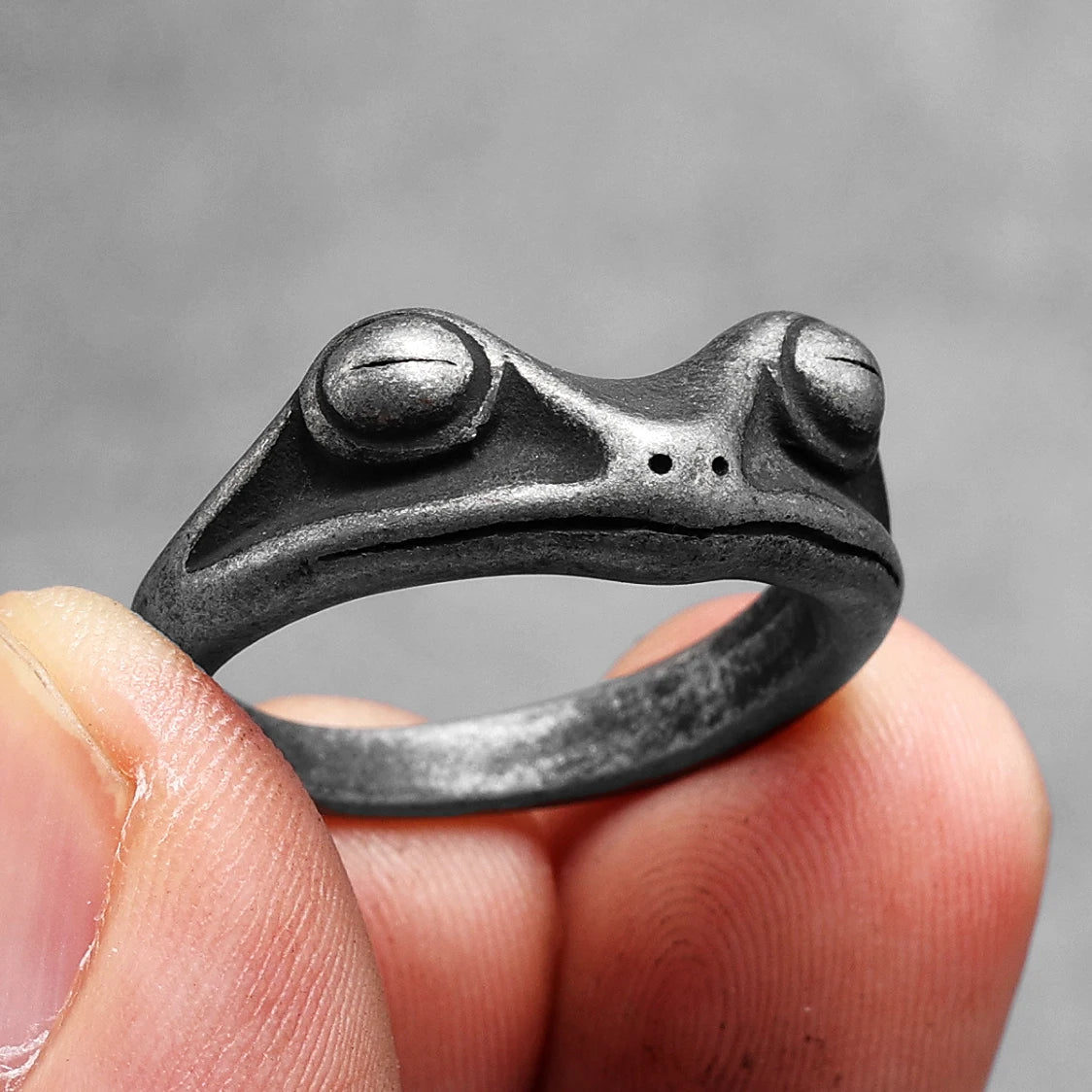 Simple Frog Narrow Ring 316L Stainless Steel Men Retro Punk Rings Rock for Biker Male Boyfriend Jewelry Best Gift Dropshipping
