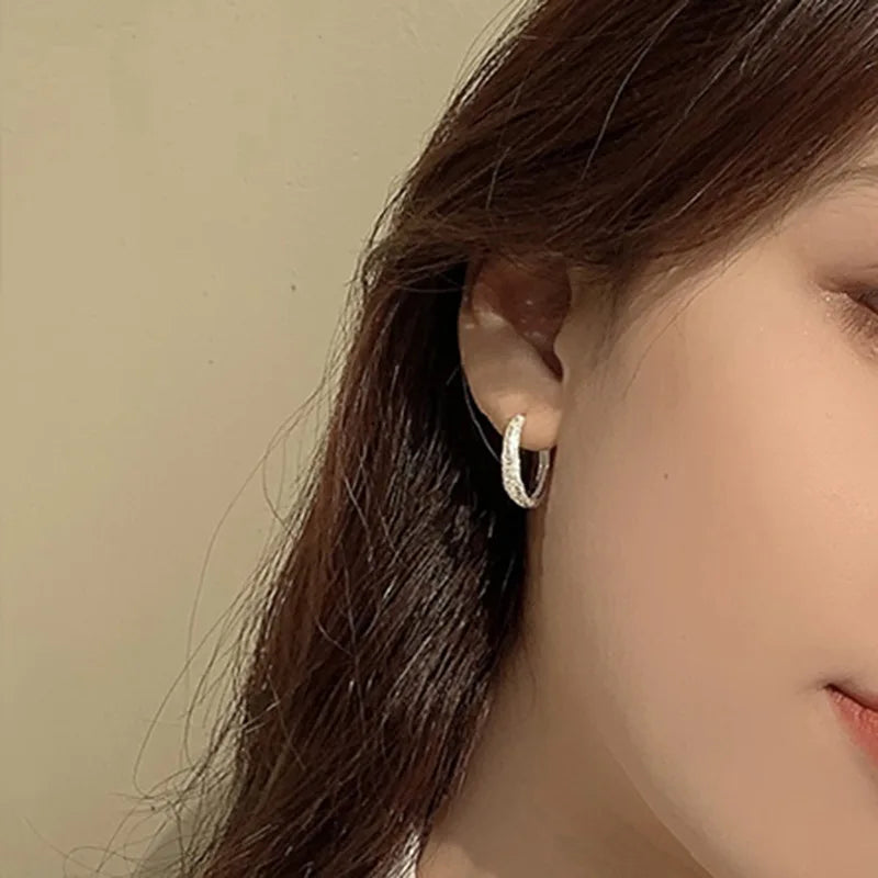 925 Sterling Silver Vintage Shinning Earrings For Women Trendy Earring Jewelry Prevent Allergy Party Accessories Gift