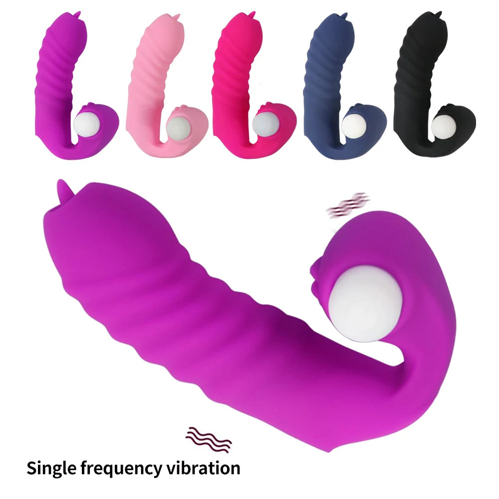 Finger Sleeve Vibrator Female Masturbator Clit Stimulate Tongue Licking Massager Erotic Exotic Accessories Sex Toys For Women 18
