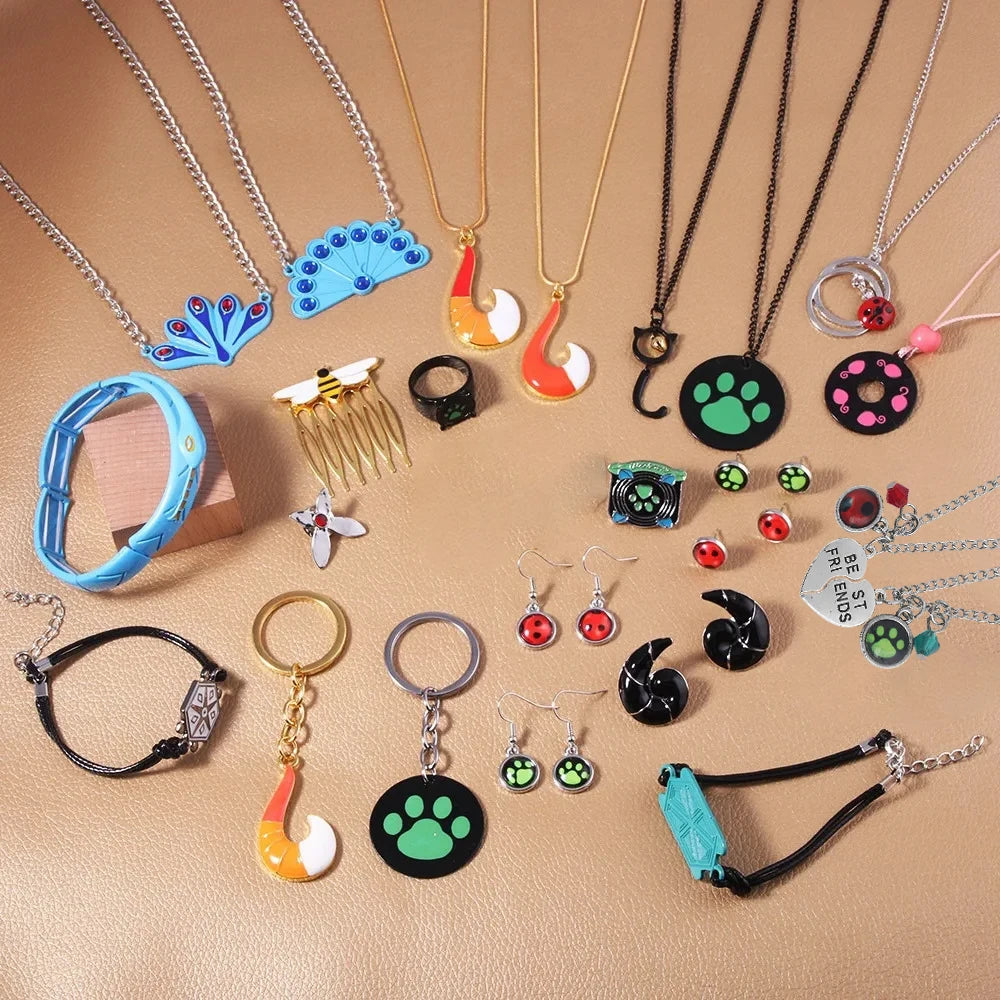 Cartoon Niedlich Blau Pfau Orange Garnelen Schwanz Öl Dropping Emaille Anhänger Schlüssel Kette Mädchen Halskette Musical Schlange Armband schmuck