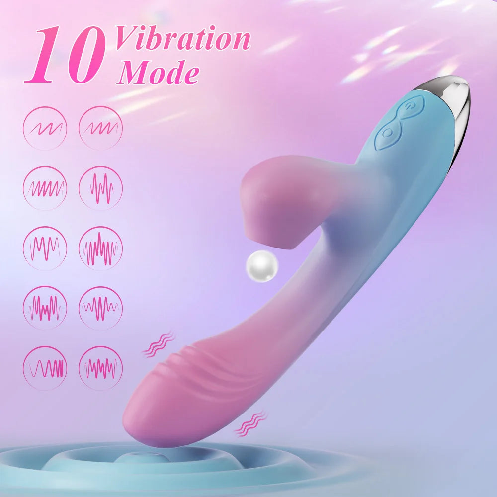 3-in-1-Vibrator für Frauen mit G-Punkt-Stimulation, Klitoris-Vakuumstimulator und 10 leistungsstarken Modi – Sexspielzeug für Frauen.