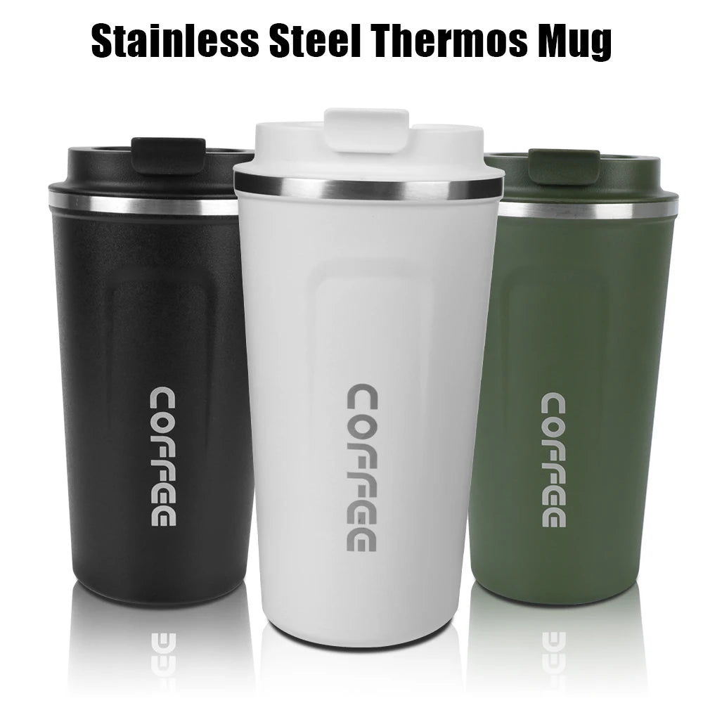 For Tea Water Coffee Thermo Cafe Double Stainless Steel Coffee Mug Car Thermos Mug Leak_Proof Travel Thermo Cup 380/510ML