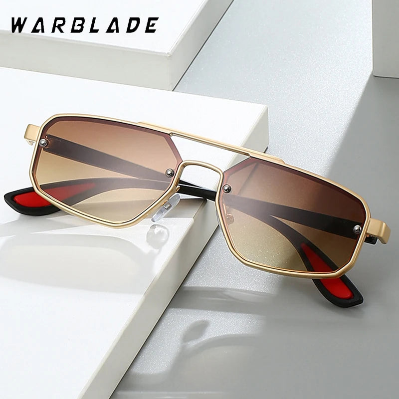 2025 Fashion Metal Pilot Women Personalized Double Bridge Luxury Brand Design Trend Sunglasses Men Drive Shades UV400 Eyewear