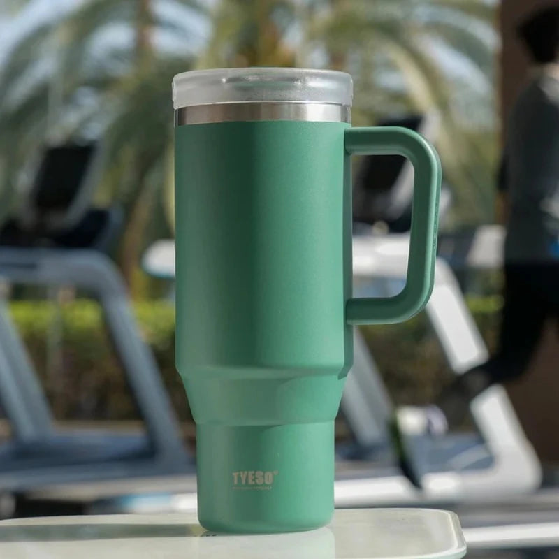 Tyeso Stainless Steel Vacuum Flask Double Wall Insulated Thermos Bottle Hot/Cold Travel Mug Leak-Proof Car Coffee Water Bottle