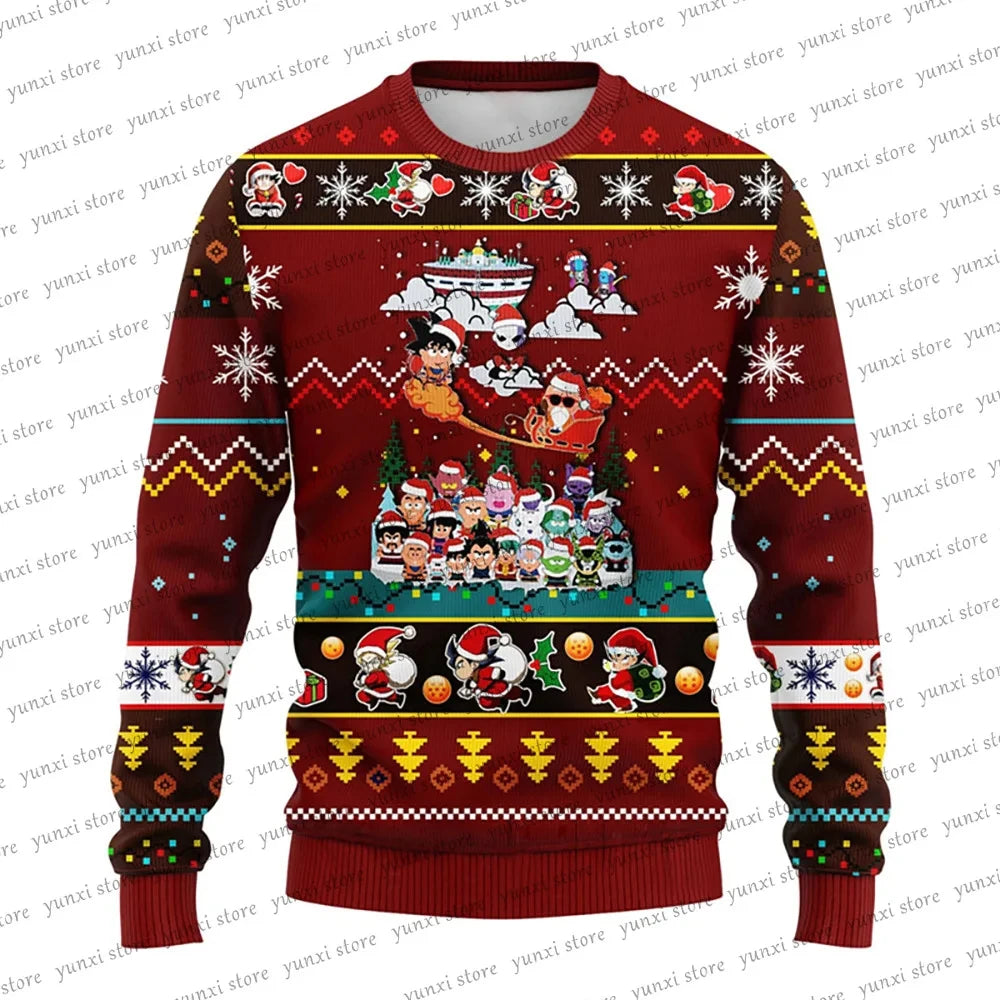 Autumn/Winter New Year Christmas Clothing 3D Sweatshirt 2024 Hot Selling Christmas Sweater Fashion Street Super Large Pullover