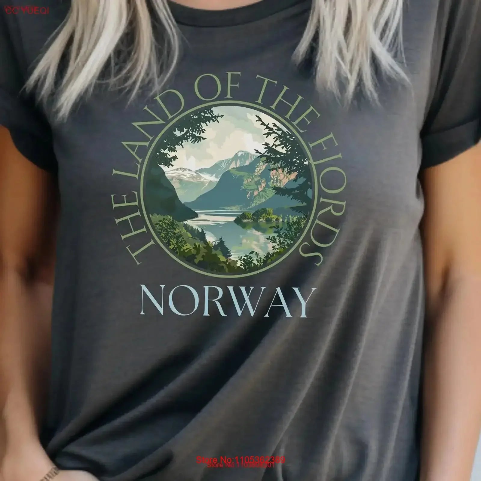 Norwegian Fjords T shirt Norway Souvenir Fjord for her Travel vintage Washed Comfortable designer clothes Breathable Stylish