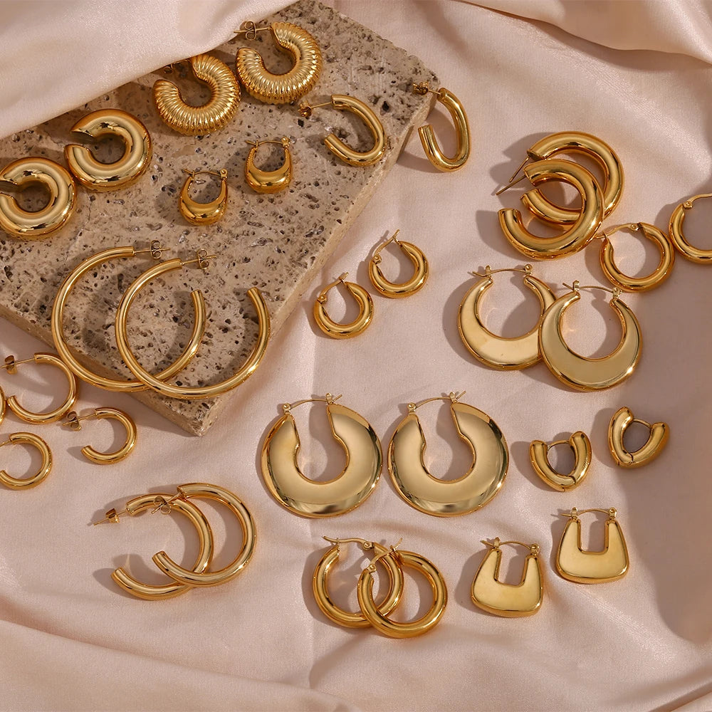 Stainless Steel Hoop Earrings For Women - Madeinsea©