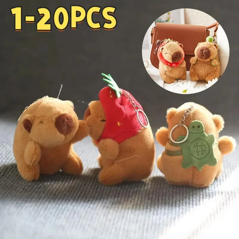 1-20PCS Water Dolphin Cotton Red Lovely Cute Creative Cute Capybara Pendant Plush Toy Doll Bag Charm Keychain Doll Doll Dolls