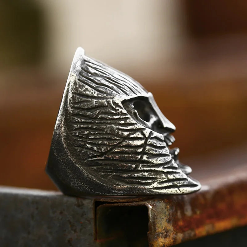 BEIER 2024 Nouveau Style En Acier Inoxydable Guerrier Romain Anneau Spartiate Guerrier Masque Casque Anneau Pour Hommes Cool Bijoux En Gros