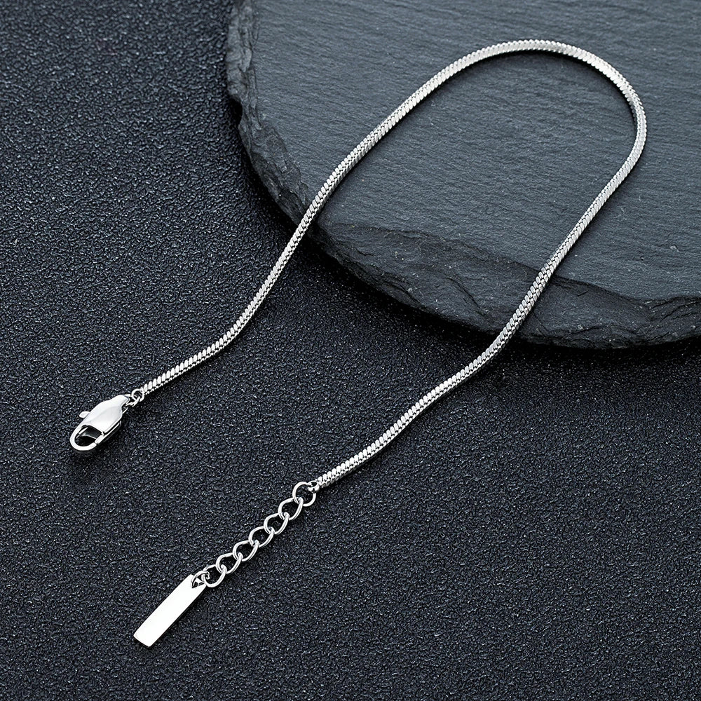 MKENDN 1.5mm Minimalist Stainless Steel Octagonal Chain Bracelet Fashion Men Women Biker Jewelry Gifts - Madeinsea©