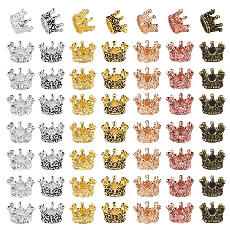 10pcs/20pcs Crown Charm Beads Connectors Charms End Beads Cap For DIY Jewelry Making Findings