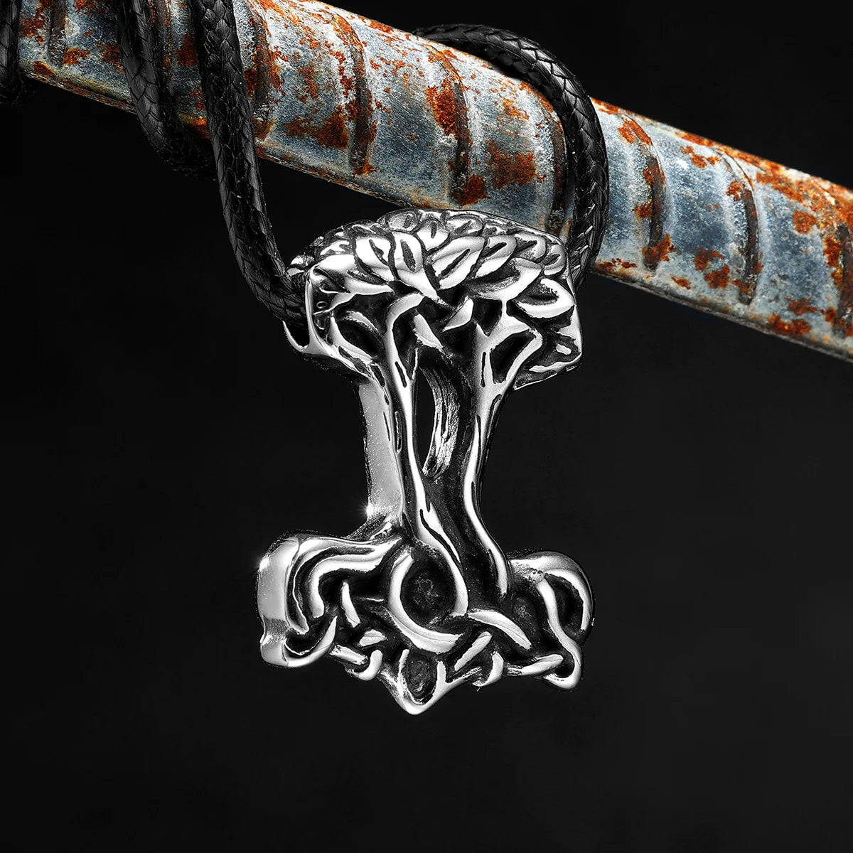 Viking Tree of Life Pendant Men Necklace Retro 316L Stainless Steel Nordic Chain Rock Rap for Friend Male Jewelry Gift Wholesale