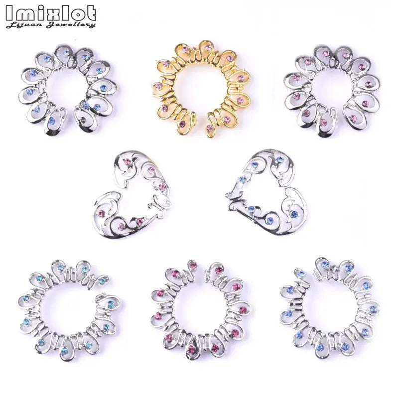 2pcs Stianless Steel Flower Heart Nipple Rings Fake Piercing Jewelry Women Sexy Nail Clips Nipple Clamps Pierced Body Jewelry