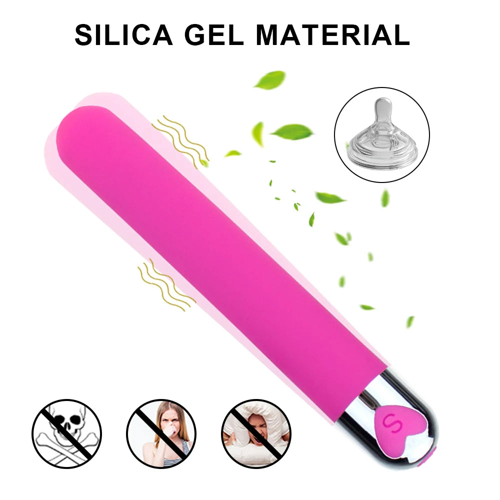 10 Speed Mini Bullet Vibrator for Women Fast Orgasm Clitoris Stimulator Rechargeable Female Masturbation Goods Sex Toy for Adult