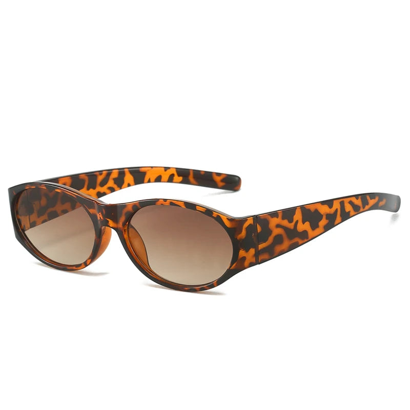 Trend Oval Sunglasses Women New Fashion Luxury Brand Design Round Sun Glasses Ladies Classic Punk Big Frame Goggle Eyewear UV400