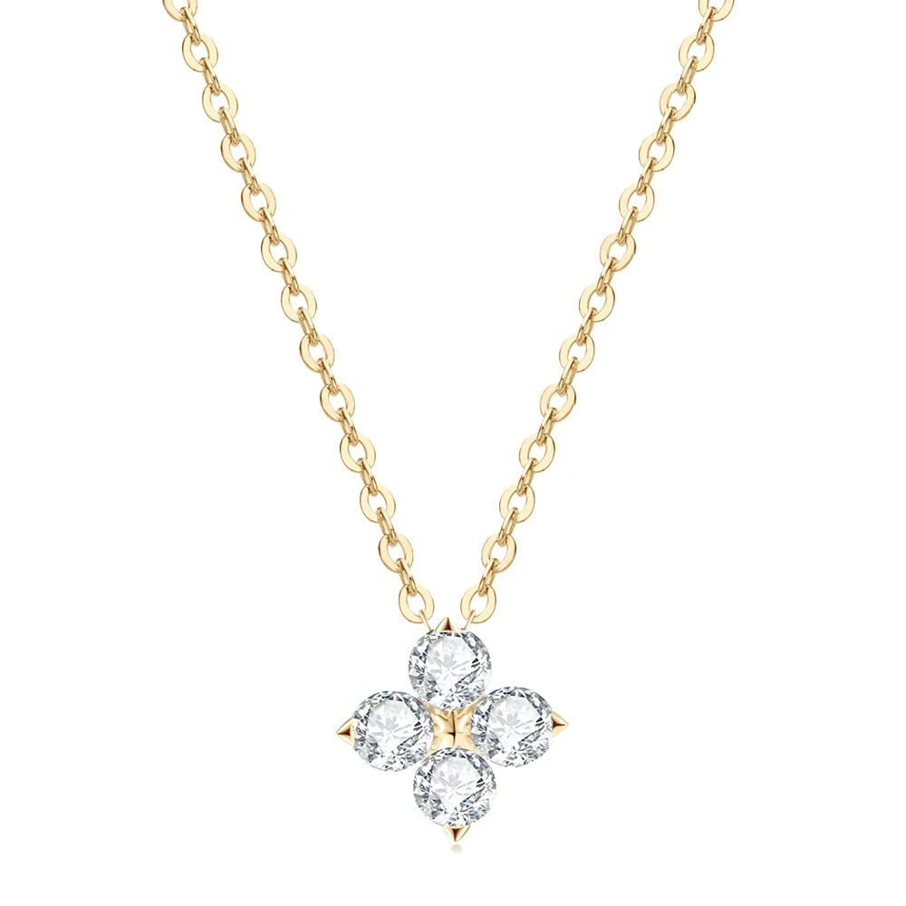 Serenity 3mm D Moissanite Necklace For Women Gift Sparkling Lab Diamond Pendant Necklace S925 Sterling Silver Jewelry Plated 18K - Madeinsea©