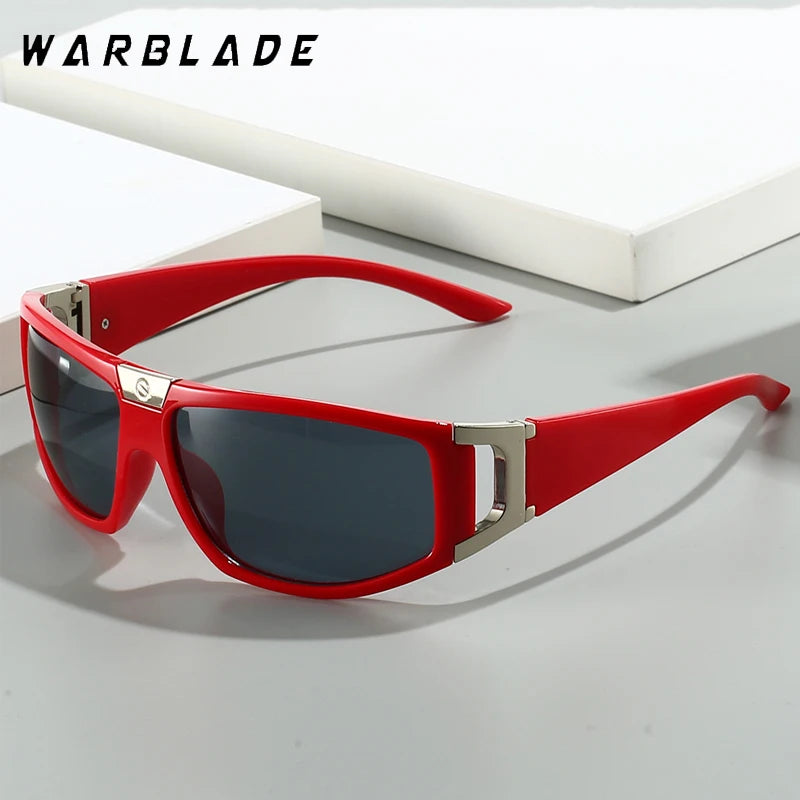 2025 Neue Y2K Punk Rechteck Sonnenbrillen für Herren Outdoor Radfahren Sport Sonnenbrillen Damen Vintage Shades Trendy Goggle Eyewear 2000S