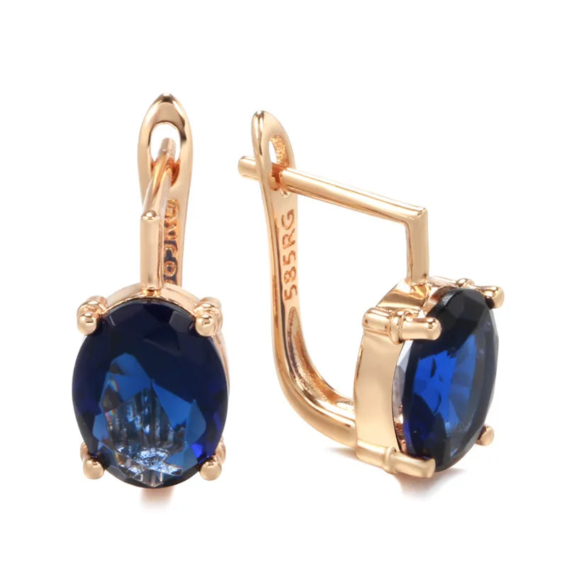 Real 14k Gold sapphire earring for Women To Join Party Peridot Gemstone Anillos De Wedding Diamante Engagement Jewelry - Madeinsea©