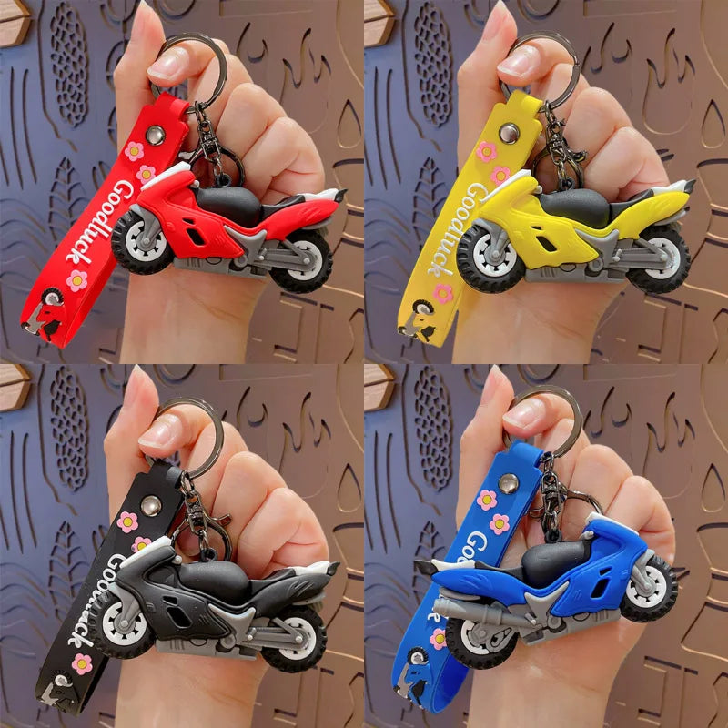2025 New Motorcycle Keychain Men Women 5 Colors Key Ring Metal Holder Pendent Keyholder Bag Decoration Cool Riding Accessories