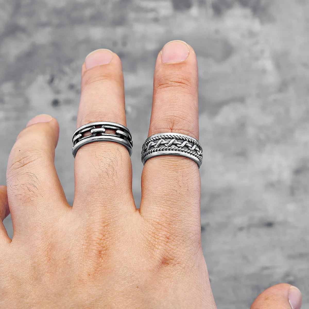 Seilknoten Männer Ringe 316L Edelstahl Ring Hip Hop Poliert Finish Klassisch für Freund Paar Schmuck Beste Geschenk Dropshipping