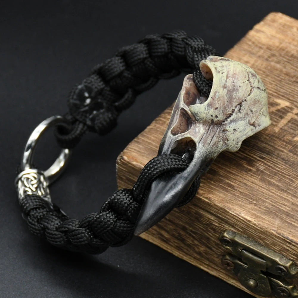 Odin Crow Skeleton Eagle's Head Bracelet