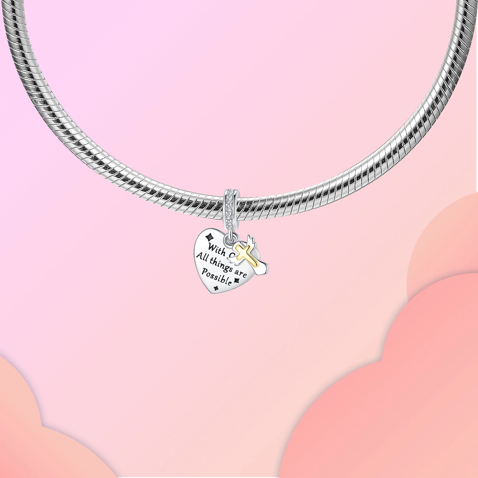 Charm-Anhänger „Mom Moon Love“ aus 925er Sterlingsilber mit Katzenauge-Stein, Koi-Anhänger, passend für Original-Pandora-Charm-Armbänder, Frauen, DIY-Schmuckgeschenk