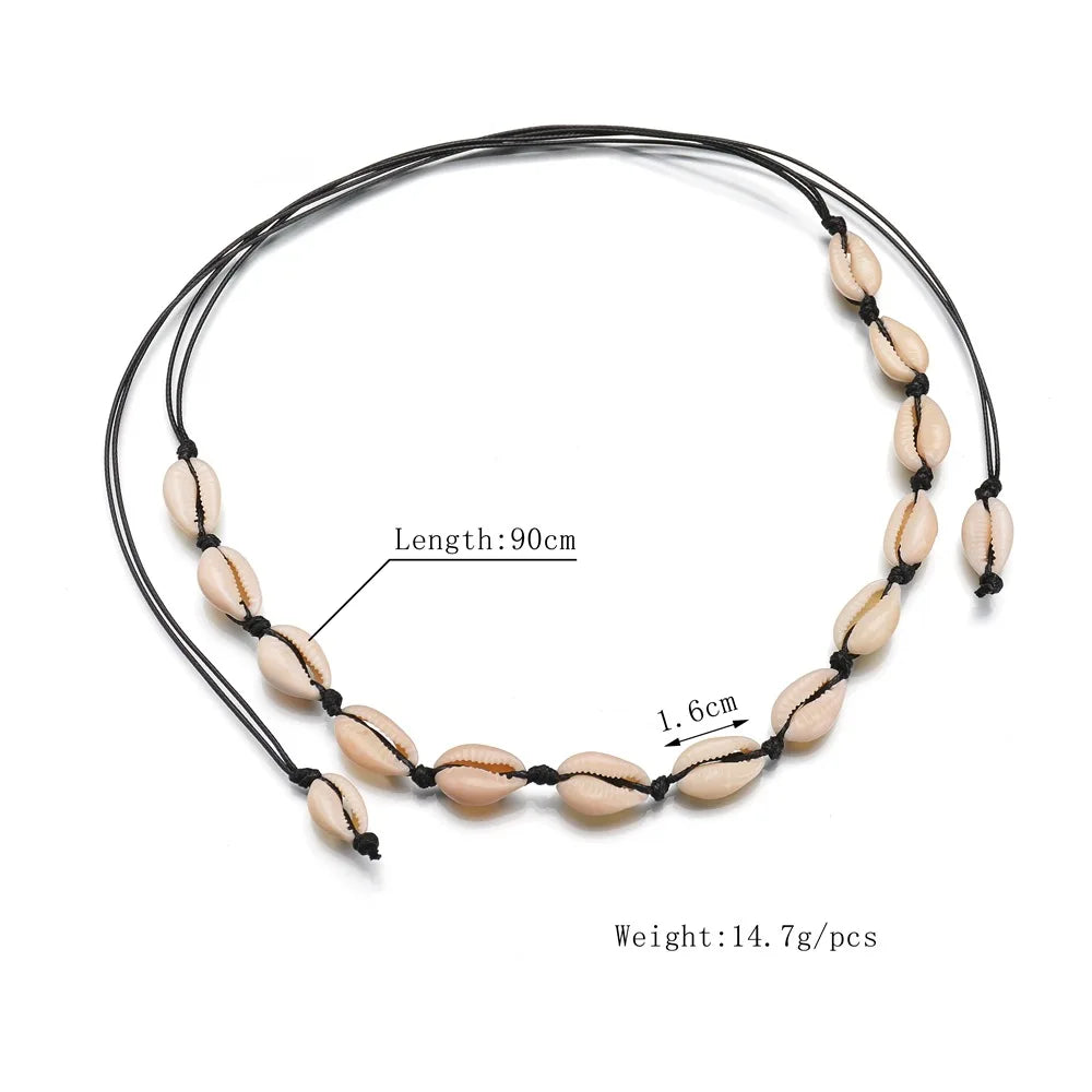 Bohemia Natural Seashell Necklace & Bracelet