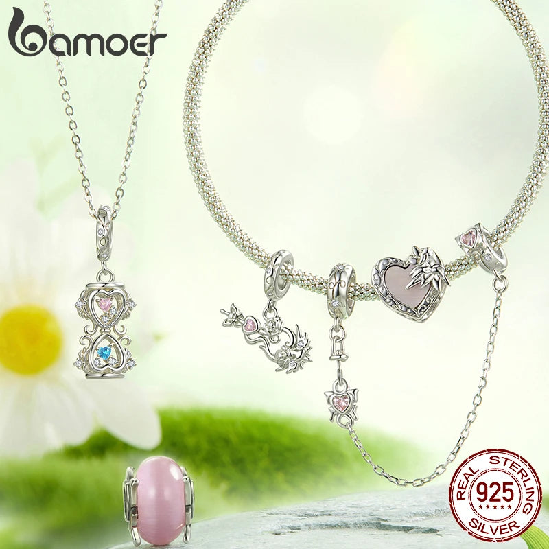 BAMOER 2025 Spring Series 925 Sterling Silver Flower Elf Charm fit Original Bracelet DIY Jewelry Accessories Butterfly Beads