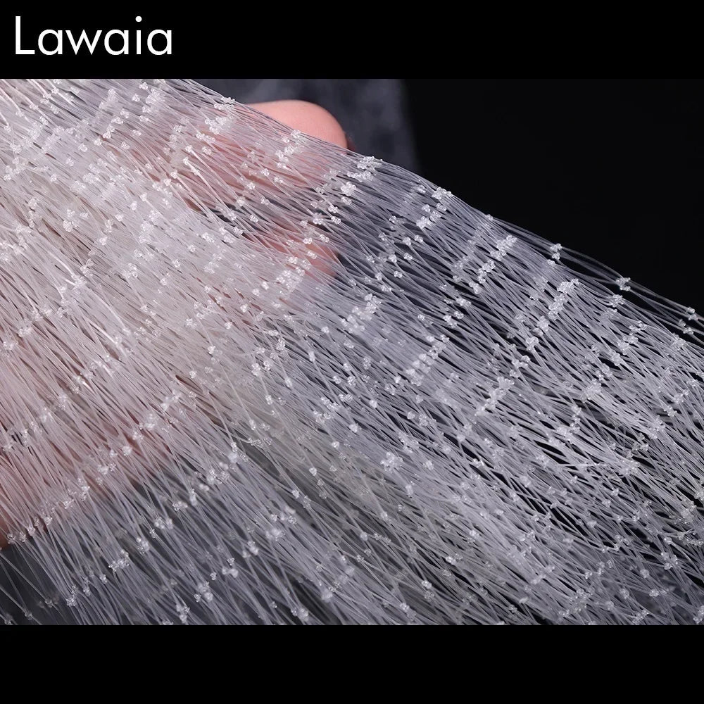 Lawaia Monofilament Nylon Fishing Net Aluminum Ring Style Hand Throw Fish Net with Iron Pendant USA/RU Warehouse