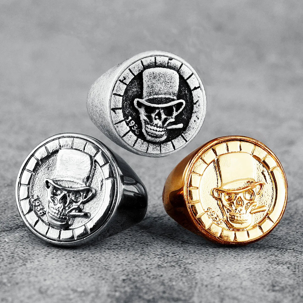 Bague de magicien en acier inoxydable 316L pour homme, bague de fumeur, punk rock, rap, fête pour homme, petit ami, bijoux créatifs, meilleur cadeau