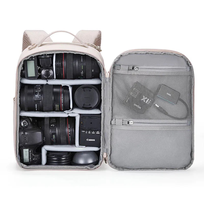 Sac à dos pour appareil photo BAGSMART DSLR SLR avec bandoulière pour Sony Canon Nikon Sac à dos de voyage antivol