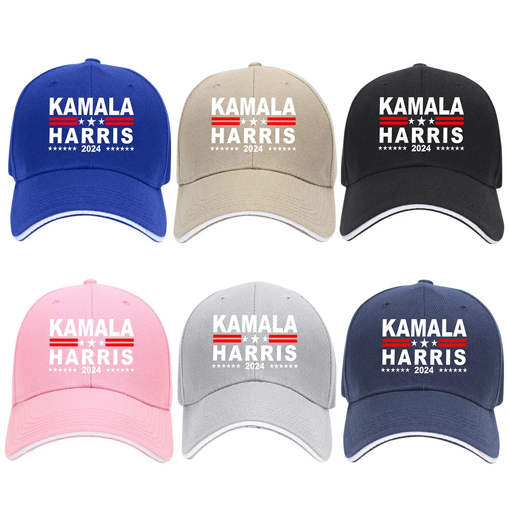 Kamala Harris Baseballkappe, Unisex-Baseballmütze, atmungsaktiv, modische Baseballkappe, verstellbar, politische Papa-Mütze zum Wandern und Angeln