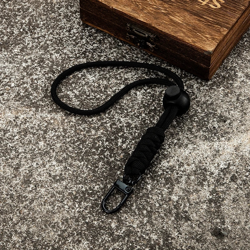 MKENDN Outdoor Rock Climbing Colorful Paracord Snake Knot Keychain Camping Rescue Emergency Rope Metal Clip Handmade Lanyard