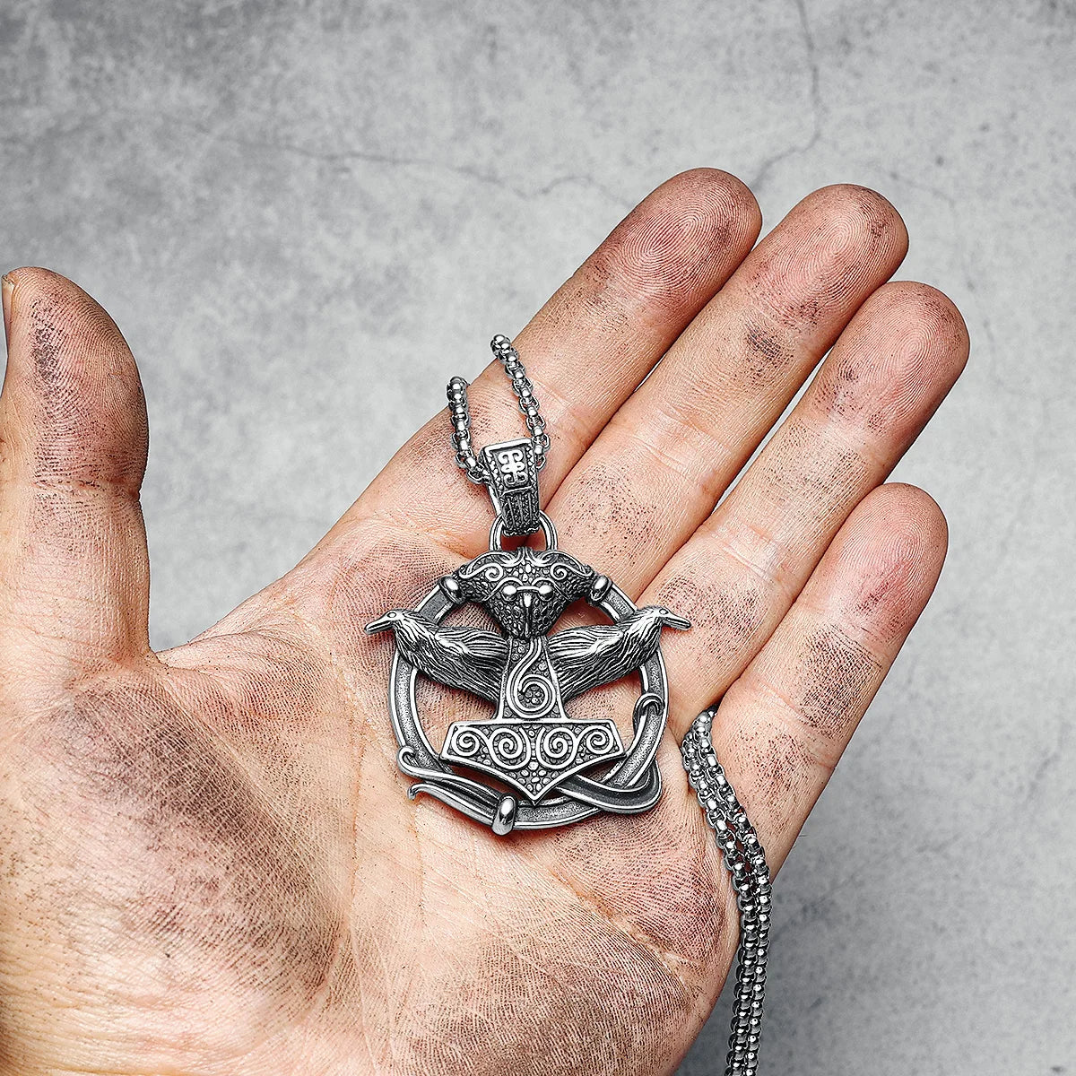 Viking Tribe Men Necklaces 316L Stainless Steel Retro Pendant Chain Punk Rock for Boyfriend Male Jewelry Best Gift Dropshipping