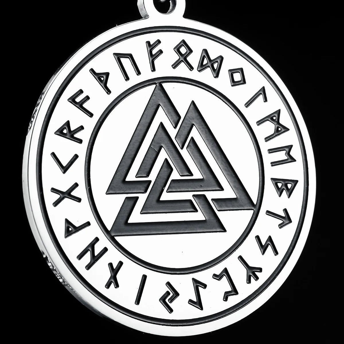 Viking Triangle Pendants Men Necklace 316L Stainless Steel High Polished Runes Odin Chain Punk Rock for Friend Male Jewelry Gift