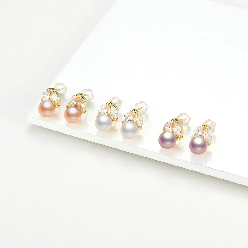 Real Natural Freshwater Pearl Fashion Earrings Ladies Elegant Earrings Jewelry Valentine's Day Girlfriend Birthday Wedding Gift