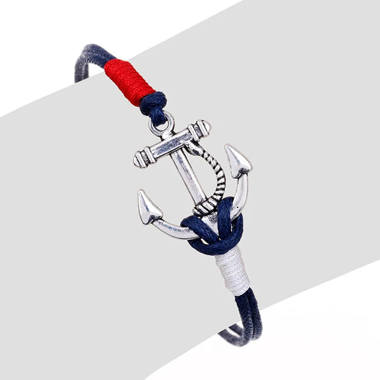 Blue Anchor Nautical Rope Bracelet - Madeinsea©