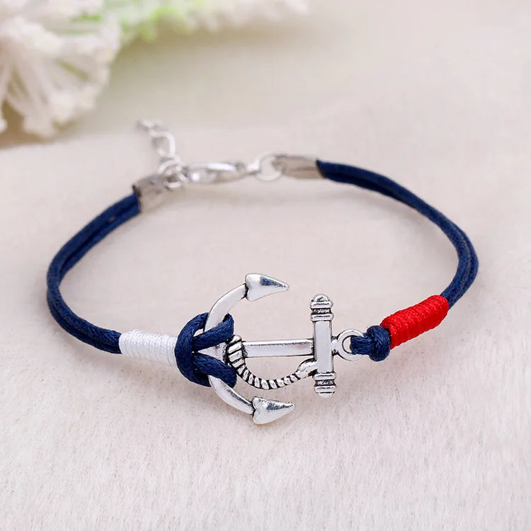 Blue Anchor Nautical Rope Bracelet - Madeinsea©