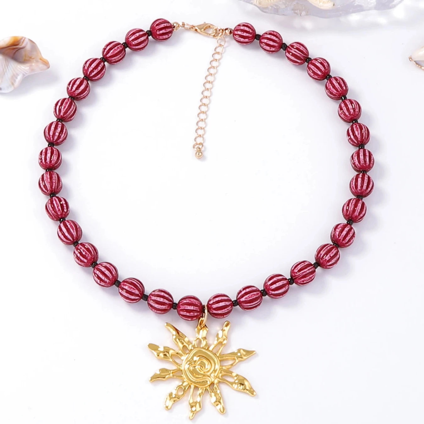 ZAA Fashion Leisure Alloy Sunflower Pendant Necklace