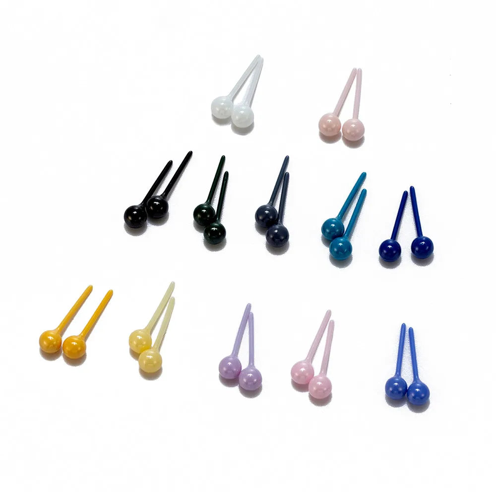 MKENDN 4MM Hypoallergenic Bioceramic Earrings for Healing Piercings Medical Grade Studs Ear Posts Anti-Allergy Ear Jewelry