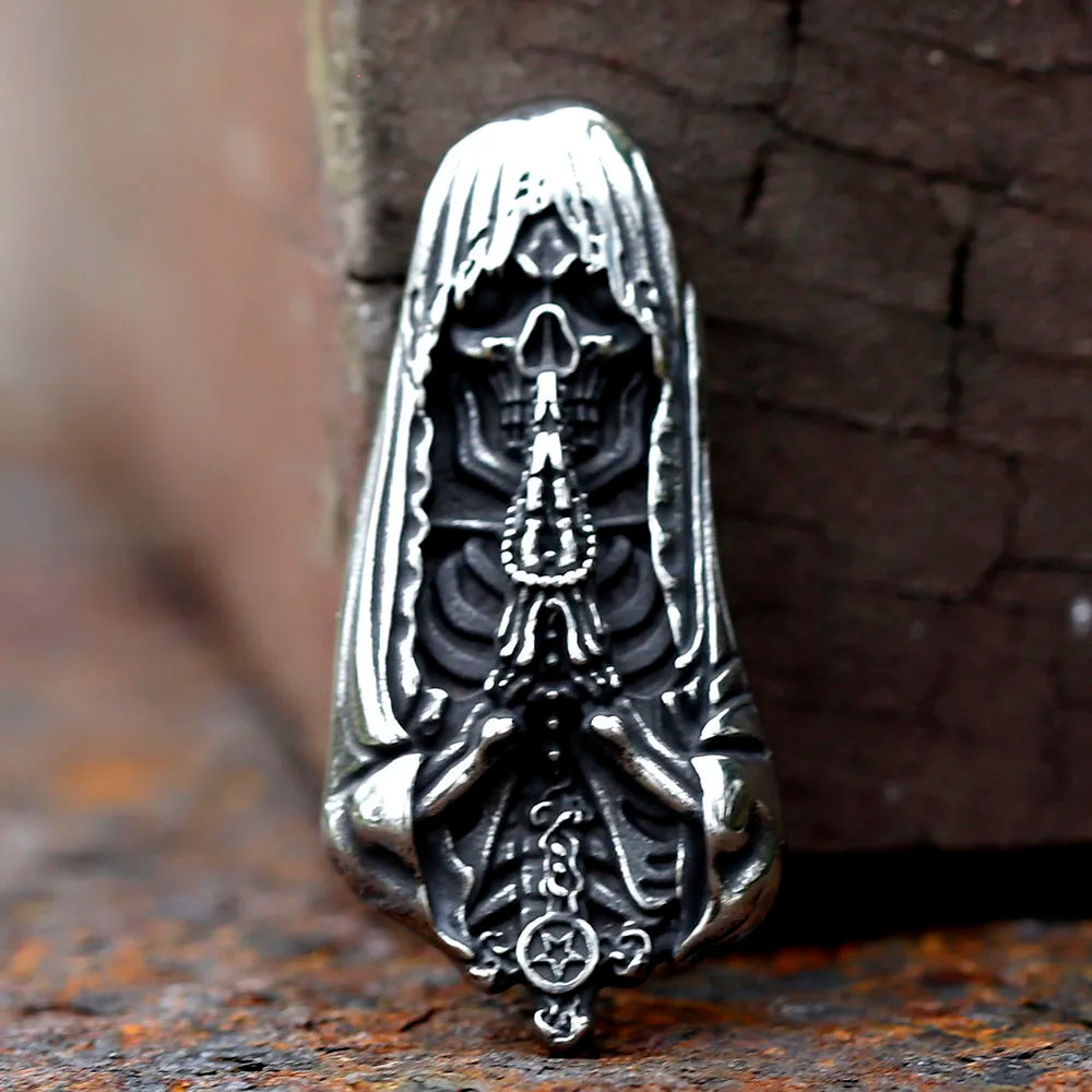 2023 New 316L Stainless Steel Men's skull Pendant Necklace Vintage punk fashion for teen Accessories Party Gift free shipping