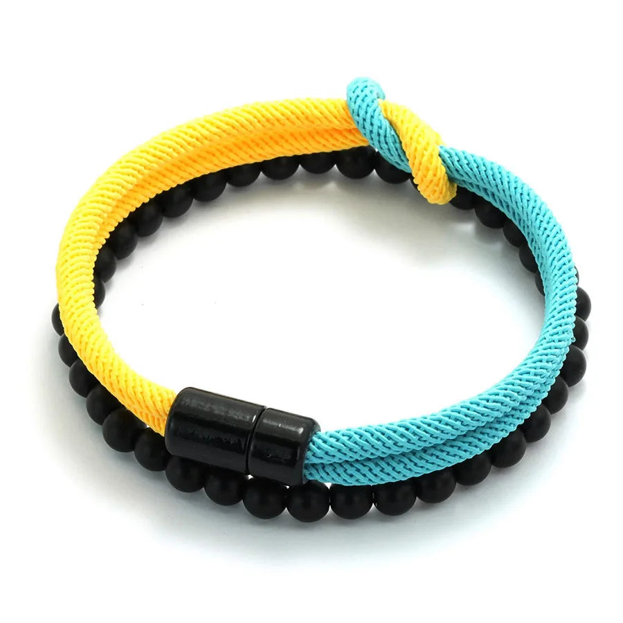 8 Styles Men Bracelet Set 2Pcs/Pair Grade A 4mm Bicolor Lucky Chinese Knot Cord Chain Braclet Pulseria Hombre Ukrainian Braslet