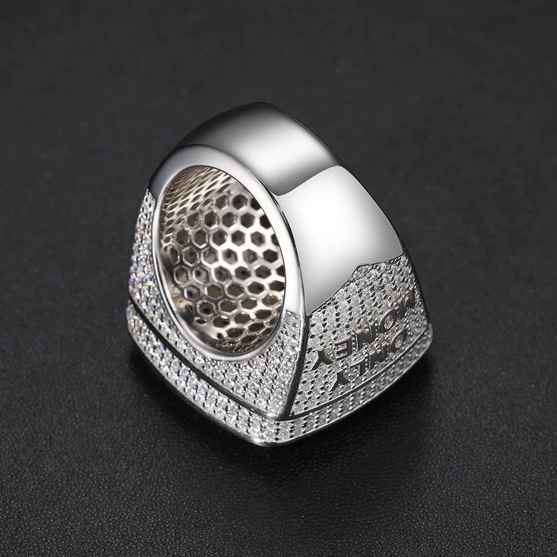 Custom Style Rings For Men Letters Silver 925 Ring Moissanite Combination Letter Name Hip Hop Jewelry Men's Gifts