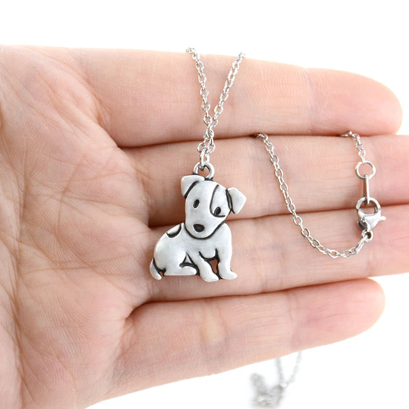 New Jack Russell&Australian Shepherd Pendant Dog Necklace Women Men Jewelry Boho Stainless Steel Chains Lover Choker Party Gift